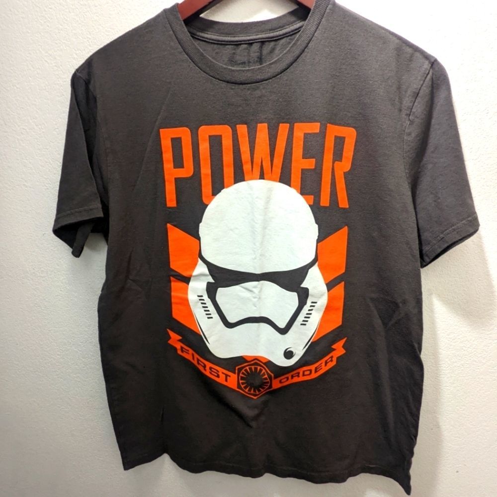 Disney Store Star Wars First Order Trooper "Power" Tee Shirt Men's Small